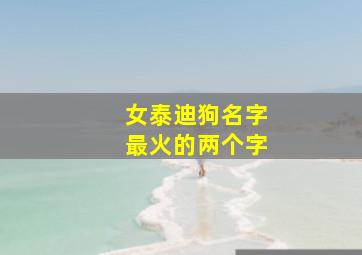 女泰迪狗名字最火的两个字