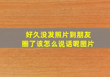 好久没发照片到朋友圈了该怎么说话呢图片