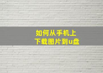 如何从手机上下载图片到u盘