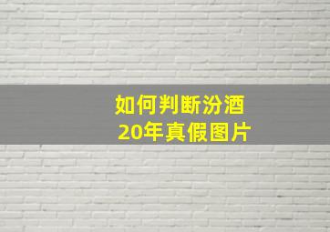 如何判断汾酒20年真假图片