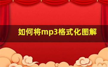 如何将mp3格式化图解