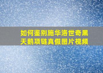 如何鉴别施华洛世奇黑天鹅项链真假图片视频