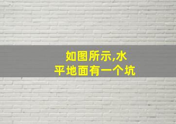 如图所示,水平地面有一个坑