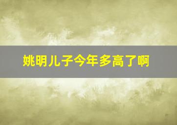 姚明儿子今年多高了啊