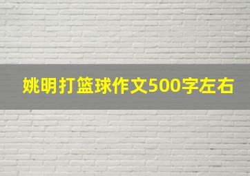 姚明打篮球作文500字左右