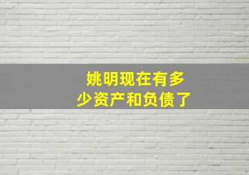 姚明现在有多少资产和负债了