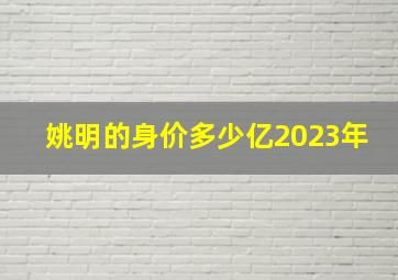 姚明的身价多少亿2023年