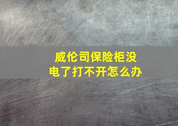 威伦司保险柜没电了打不开怎么办