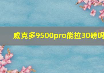 威克多9500pro能拉30磅吗