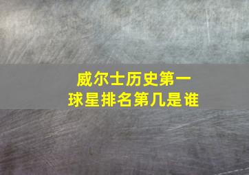 威尔士历史第一球星排名第几是谁