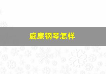 威廉钢琴怎样