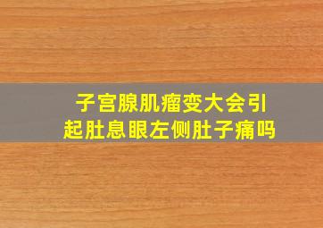 子宫腺肌瘤变大会引起肚息眼左侧肚子痛吗