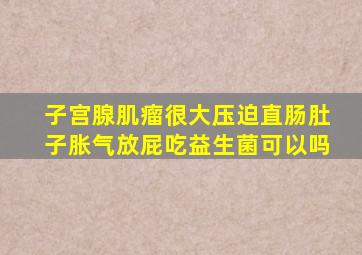 子宫腺肌瘤很大压迫直肠肚子胀气放屁吃益生菌可以吗