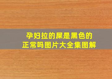 孕妇拉的屎是黑色的正常吗图片大全集图解