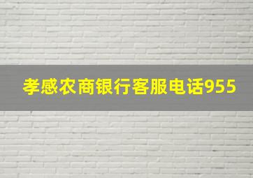 孝感农商银行客服电话955