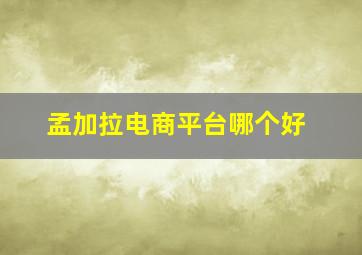 孟加拉电商平台哪个好