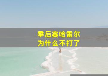 季后赛哈雷尔为什么不打了