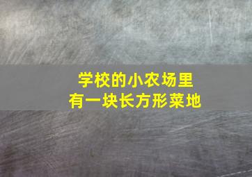 学校的小农场里有一块长方形菜地