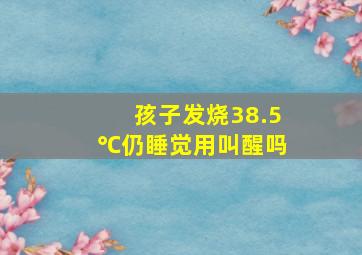 孩子发烧38.5℃仍睡觉用叫醒吗