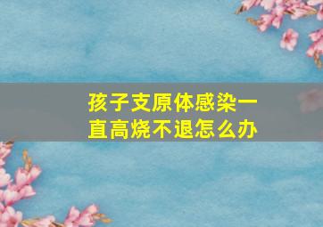 孩子支原体感染一直高烧不退怎么办