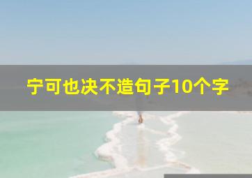 宁可也决不造句子10个字