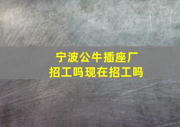 宁波公牛插座厂招工吗现在招工吗