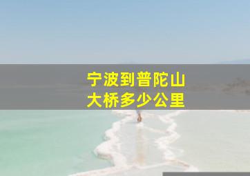 宁波到普陀山大桥多少公里