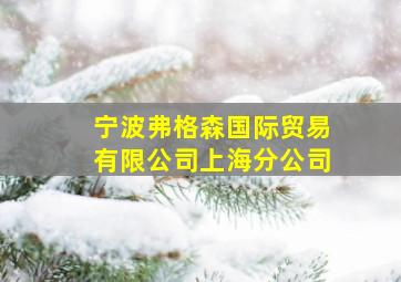 宁波弗格森国际贸易有限公司上海分公司