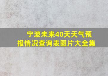 宁波未来40天天气预报情况查询表图片大全集