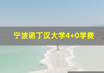 宁波诺丁汉大学4+0学费