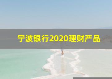 宁波银行2020理财产品