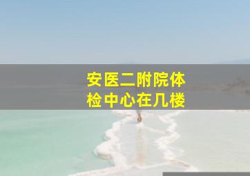 安医二附院体检中心在几楼