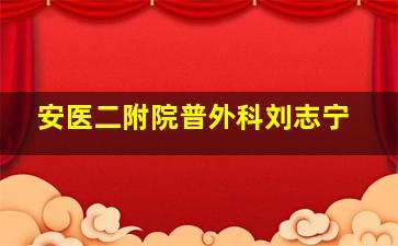 安医二附院普外科刘志宁