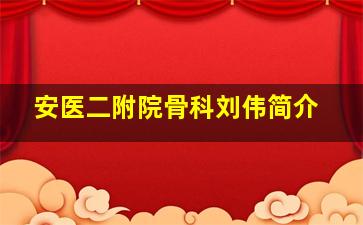 安医二附院骨科刘伟简介