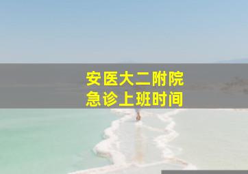 安医大二附院急诊上班时间