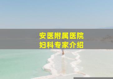 安医附属医院妇科专家介绍