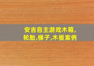 安吉自主游戏木箱,轮胎,梯子,木板案例