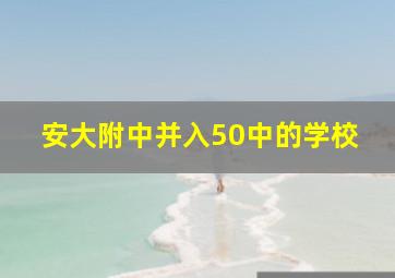 安大附中并入50中的学校