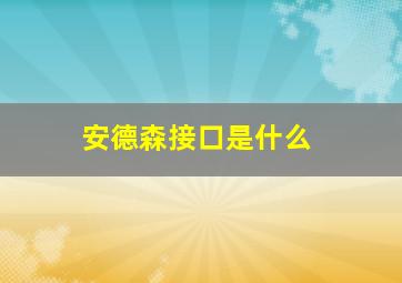 安德森接口是什么