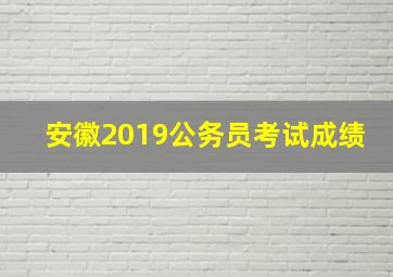 安徽2019公务员考试成绩