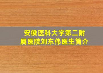 安徽医科大学第二附属医院刘东伟医生简介