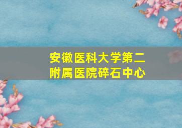 安徽医科大学第二附属医院碎石中心