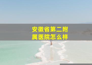 安徽省第二附属医院怎么样