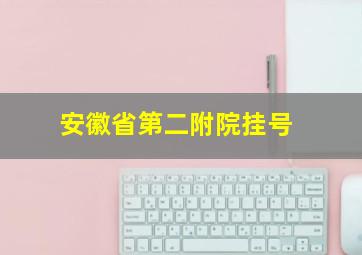 安徽省第二附院挂号