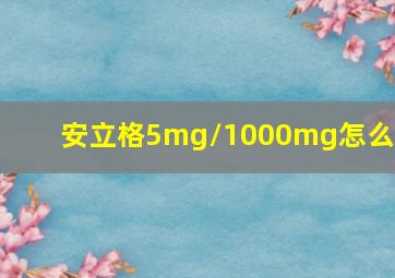 安立格5mg/1000mg怎么吃