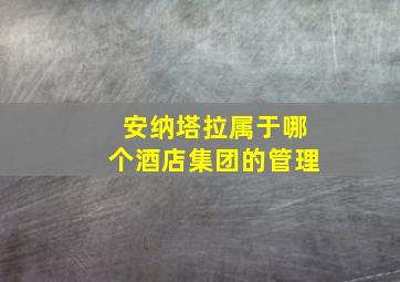 安纳塔拉属于哪个酒店集团的管理