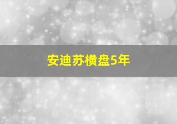 安迪苏横盘5年