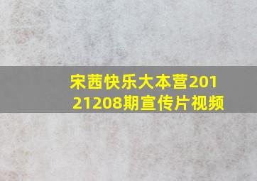 宋茜快乐大本营20121208期宣传片视频