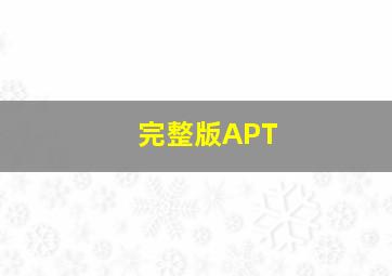 完整版APT