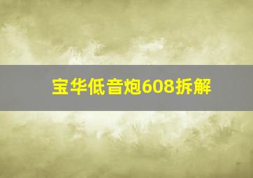 宝华低音炮608拆解